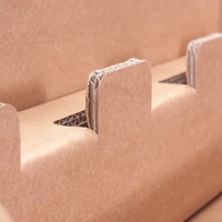 Présentoir de comptoir en carton ondulé à 2 niveaux personnalisé pour cartes de vœux, présentoir de cartes de visite en carton pour point de vente