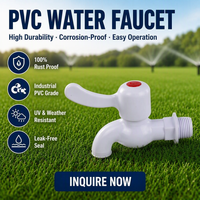 Robinet en PVC de Chine, Robinet d'eau en plastique anti-corrosion pour l'irrigation des jardins, l'alimentation en eau domestique et extérieure, Vente en gros OEM