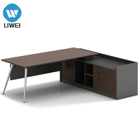 Table de bureau exécutive en bois de luxe moderne LIWEI, forme personnalisée, design ergonomique, mobilier de bureau haut de gamme, professionnel