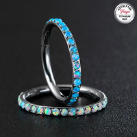 Anneau de nez hypoallergénique en titane ASTM F136 avec opale, anneau de septum, clicker, clou de nez, anneau pour oreille, lèvre, daith, hélix – Bijoux de piercing corporel