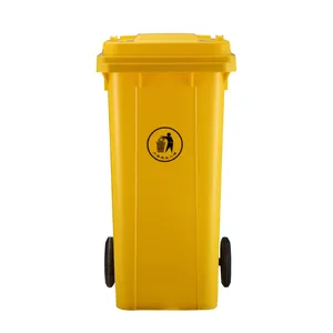 High quality rectangular hospital 120 liters plastic garbage waste bin