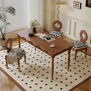 Căn hộ nhỏ bàn học giữa thế kỷ phong cách rắn gỗ bàn máy tính với pháp thiết kế Retro cho nhà hoặc văn phòng sử dụng - Product Image 2