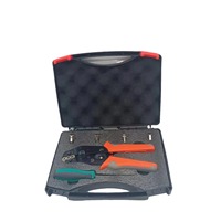 Ensemble d'outils de sertissage manuel en alliage d'aluminium, comprenant un kit d'outils de sertissage multifonction, un tournevis, 5 pinces, un étui en plastique