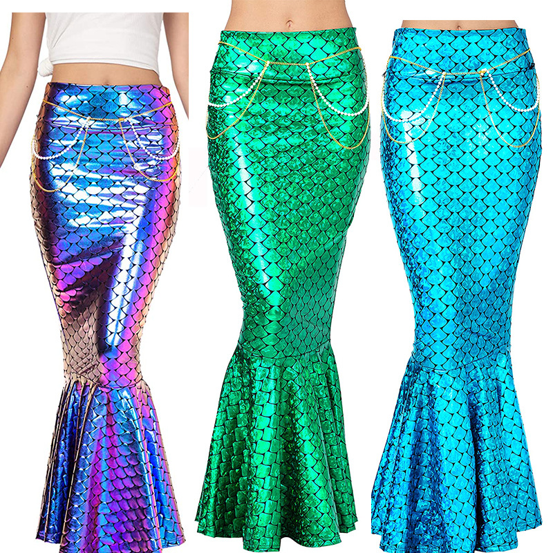 Spooktacular Creations Adult Shiny Mermaid Skirt Costume