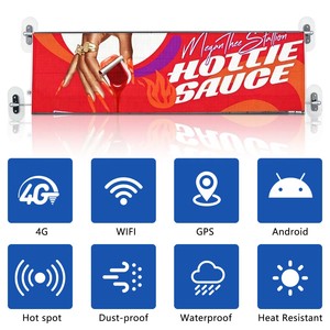 Display LED P2.6 per Taxi a Prezzo di Fabbrica, <span class=keywords><strong>Monitor</strong></span> per Finestrino Posteriore, Impermeabile IP65/WIFI/GPS/USB/4G, Schermo Pubblicitario HD Android per Taxi - Product Image 4
