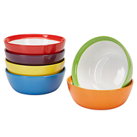 Veweet — bol en porcelaine personnalisé, ensemble de bols en céramique pour salade, soupe et ramen, service de riz, en grès, vente en gros
