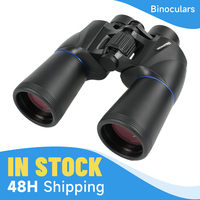 Télescope métallique Zoom HD 12x50 haute puissance avec prisme Porro BAK4 FMC, revêtement rouge, mise au point centrale, observation des oiseaux