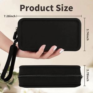 Custom Logo Silicone Fiber Portable <b>Makeup</b> <b>Brush</b> <b>Holder</b> Travel Cosmetic Bag Versatile Zipper Pouch With Handle Pack - Product Image 2