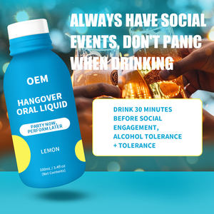 Líquido oral para la resaca de adultos con soporte OEM/ODM con cardo mariano, alivio rápido bajo en grasa para molestias posteriores al consumo de alcohol y soporte para el hígado - Product Image 2