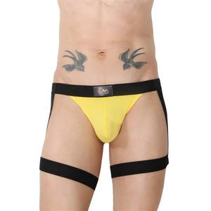 Intimo stringato europeo e americano alla moda Nightclub T-back da uomo intimo Sexy Sexy a vita bassa slip in puro cotone - Product Image 1