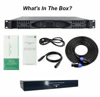 Amplificador de 2 Canales Clase D DZ1300 de 1300W, Sistema de Sonido Estéreo Profesional para Karaoke, Amplificador de Potencia Digital 1U, Receptores y Amplificadores