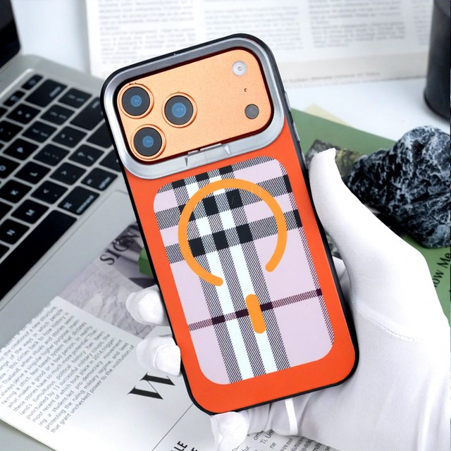Luxury Tpu Trendy Tartan Patterning Magnetic Wireless Charging Phone case for iPhone 17 Air 16 Pro Max 15 14 13 12 Xr