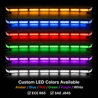 Barre lumineuse de toit, lumière stroboscopique, lumière d'urgence LED, barre lumineuse de toit LED, lumière d'avertissement LED, barre lumineuse de 1200 mm, stroboscope ambre, 38 pouces, 132 LED, ECE R65