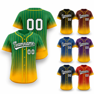 Grosir Jersey Baseball profesional cepat kering pakaian olahraga cetak sublimasi kustom dengan nomor nama tim untuk Softball bisbol - Product Image 1