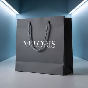 Bolsas de Cartón Negras Ecológicas de Lujo con Logotipo Personalizado, Reciclables, para Tiendas de Ropa y Artesanía con Velas - Product Image 3