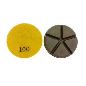 80mm <strong>3</strong> Inch Concrete Longer Life <strong>Hook</strong> Transitional Ceramic Bond Polishing Pads - Product Image 5