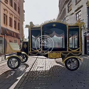 OEM đặc biệt giao thông vận tải vàng retro xe tang tang lễ Cung cấp giao thông vận tải Xe Điện Quan tài xe - Product Image 2