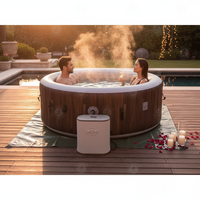 Luxuriöser Aufblasbarer Spa-Pool Outdoor-Whirlpool Tragbarer Jacuzzi Schwimmbad für Zuhause Hotel Resort Yacht