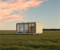 Maison conteneur préfabriquée en acier respirante, modèle Apple Cabin, bureau modulaire moderne en kit pour extérieur et jardin, modèle E50