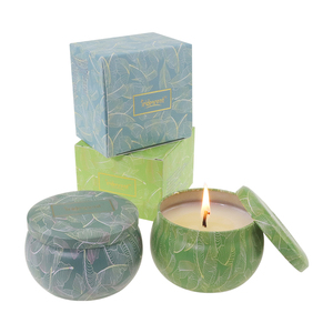 Logotipo de luxo do casamento da cera de soja do aroma natural velas perfumadas para o conjunto de presente e festa - Product Image 1
