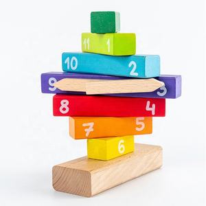 Giocattoli educativi Montessori che imparano per i bambini giocattoli per l'apprendimento della prima infanzia orologio blocchi di costruzione con colori e numero - Product Image 2