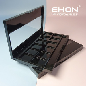 Wholesale 12 Colors Glitter ABS Plastic <b>Eye</b> <b>Shadow</b> Cosmetic Packaging Empty Rectangle Clear Window Eyeshadow Case - Product Image 5