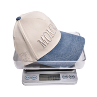 Gorra de Béisbol y Gorra Trucker MOMMIN con Bordado de Letras, Dos Tonos, Beige, Algodón y Visera de Mezclilla, Ajustable, para Mujer