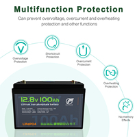 Rechargeable Smart BMS 12V 100AH 200AH 300AH Motorcycle Battery 24V 100AH Lithium Battery 12V 150AH LiFePO4 Battery