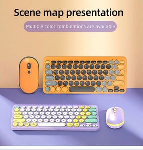 Office Retro Round Keycap Mouse <b>Keyboard</b> Kit Mous Teclado Multimedia Standard <b>USB</b> 2.4ghz Wireless <b>Keyboard</b> Mouse Combos - Product Image 3