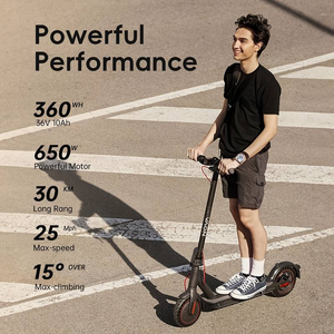 Scooter Eléctrico Novamile N20 Pro de 650W con Alcance de 30 km, Batería de 36V y 10Ah, Frenos Dobles Plegables de 8.5 Pulgadas para Adultos, Disponible en Almacén de la UE - Product Image 6