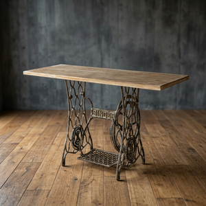 Meilleure Collection : Table Console Vintage en Bois avec Plateau, Style Singer, Art Antique de l'Himalaya - Product Image 4