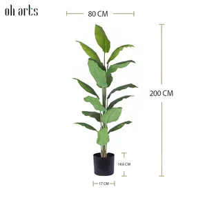 ต้นไม้ประดิษฐ์สัมผัสเหมือนจริง ขนาด 150 200 240 ซม. ต้นบอนไซตกแต่งจากผ้าไหม ต้นสปาติฟิลลัมสีเขียว - Product Image 4
