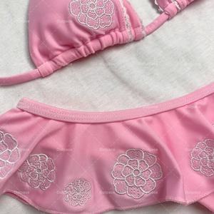 Maillot de bain deux pièces personnalisé, triangle à une épaule, soutien-gorge push-up, bas string, séchage rapide, en Spandex/Polyester - Product Image 4