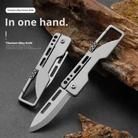 Couteau de poche miniature en alliage de titane, couteau pliant EDC pour la défense personnelle, portable, déballage en Chine