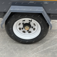 Tour d'éclairage LED manuelle 7M 4*400W 4*360W 4*440W avec générateur diesel Changchai, mobile sur remorque, pour travaux de nuit