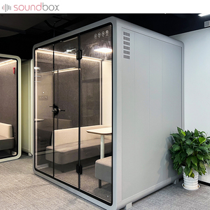 Hiện đại 4-chỗ Ngồi Lớn Modular coworking Pods cách âm trong nhà hội nghị gian hàng cho văn phòng trung tâm mua sắm bệnh viện cho ngoài trời - Product Image 5