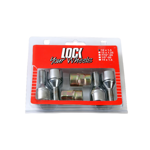 Bloqueo de Seguridad Antirrobo para Ruedas de Coche de Aleación de Acero Plateado TAIDA, Nuevo - Product Image 4