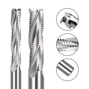 Solid Carbide <strong>Roughing</strong> <strong>End</strong> <strong>Mill</strong> Wave <strong>Flute</strong> Corn Tooth CNC Milling Cutter for High Efficiency Stock Removal - Product Image 2