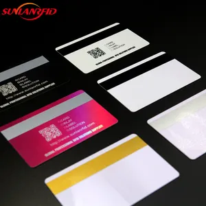 บัตร RFID สำหรับความภักดีแถบแม่เหล็กพีวีซีเปล่า