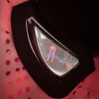 Masque de héros LED clignotant rouge et bleu, manuel, amusant, pour costume de cosplay, impression 3D, pour fêtes, cadeau pour enfant