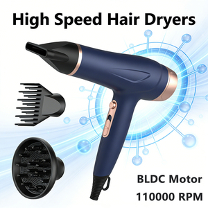 Secador de Pelo de Alta Velocidad Sin Aspas, 110,000 RPM, Motor Iónico BLDC Profesional con Iones Negativos para Uso en Salones y Hoteles - Product Image 1