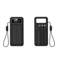 Premium 10000mAh Li-Polymer Solar-Powerbank 2-in-1 Schnellladegerät Taschenlampe Kabelloses Laden Hohe Kapazität Digitale Anzeige Tragbar