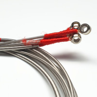 4KEB45100 4-String Bass Guitar Strings 45-100 Gauge Nickel Wound Hex Core Red Silk Ends OEM