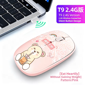 Ratón Inalámbrico Mini <span class=keywords><strong>de</strong></span> Dibujos Animados, 2.4G, Silencioso, Portátil, Ergonómico, Recargable, para Computadora Portátil, PC, Notebook - Product Image 2