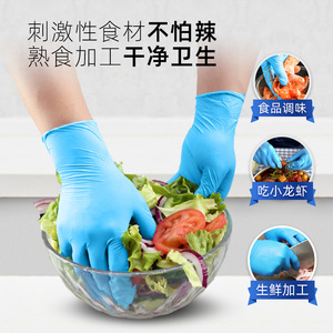 Gants en nitrile jetables SML résistants à l'huile pour usage domestique, préparation alimentaire et pique-nique - Product Image 2