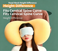 Coussin ventre de chat en mousse à mémoire de forme à récupération lente, ultra-doux et moelleux, avec zones courbées haute et basse, soutien cervical et conception anti-affaissement