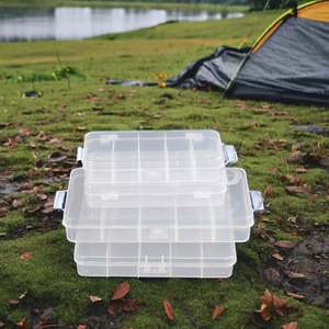 Caja de aparejos de pesca impermeable de plástico con 5 compartimentos, caja de almacenamiento para exteriores, organizador, bolsa OPP, uso en el río, 6 tamaños disponibles - Product Image 6