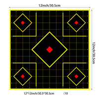 Cible de tir fluorescente adhésive 12x12 pouces avec grille de calibration pour la vente en gros