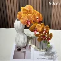 Groothandel Herfstserie Bruin Oranje Enkelstam Zijden Kunstbloem Bloemstuk Accessoires voor Evenementendecoratie