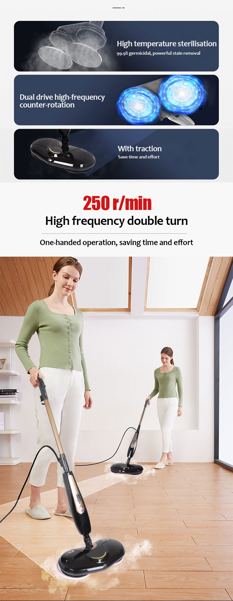 Buy Wholesale China Electric Steam Mop Portable High Pressure Handheld